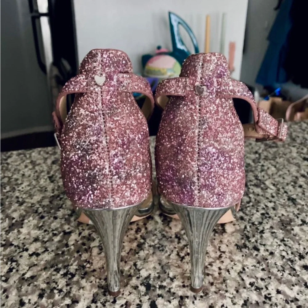 ❌SOLD❌  ASOS Pink Sparkly Stilettos - Picture 3 of 5